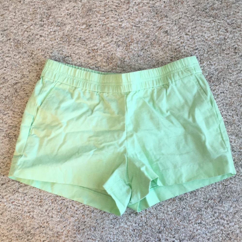 J. Crew Pastel Green Linen Short